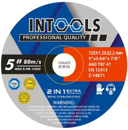 Billede af Skæreskive Intools  Ø125 x 1,2 x 22,2mm